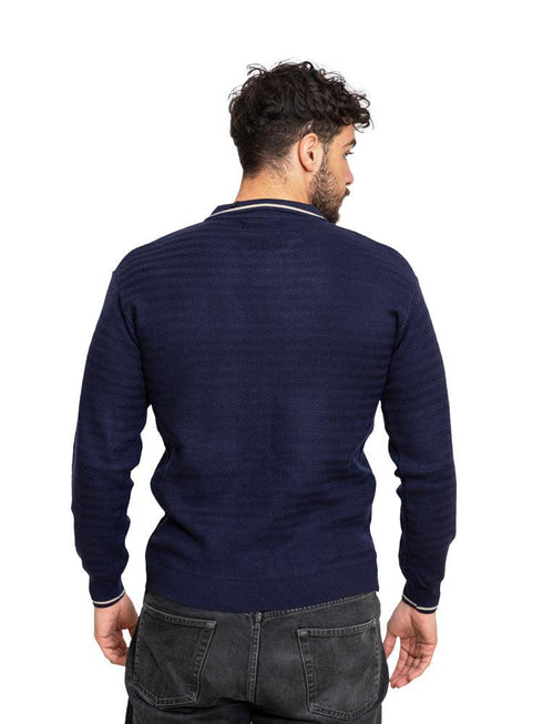 Medieval Blue F - Z - Polo Neck Pullover - Khotwh