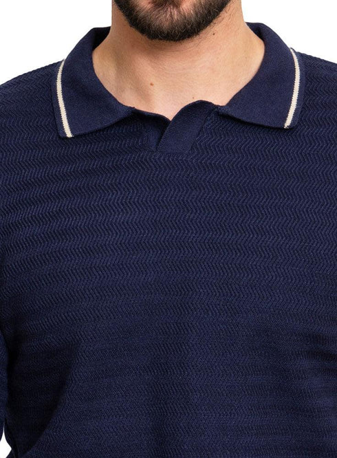 Medieval Blue F - Z - Polo Neck Pullover - Khotwh