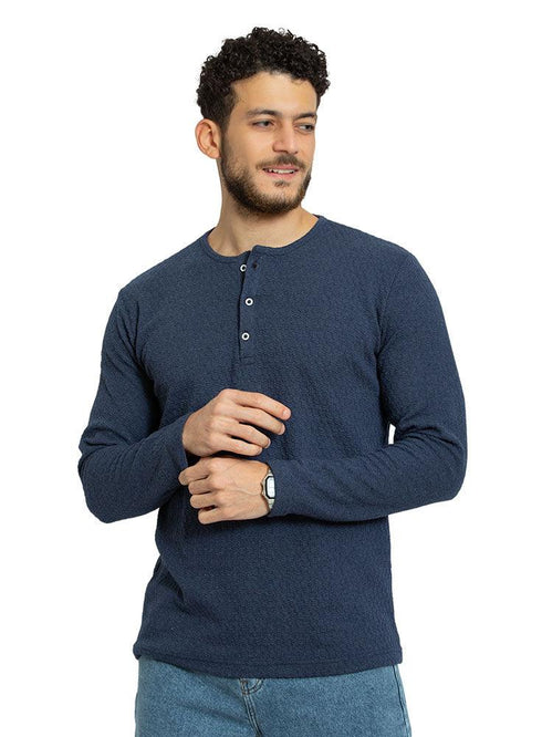 Medieval Blue Henley - Khotwh