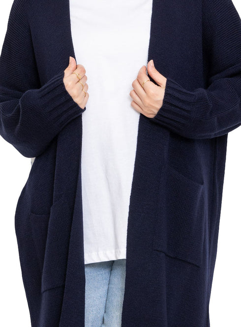 Medieval Blue Knit - Long Cardigan - Khotwh