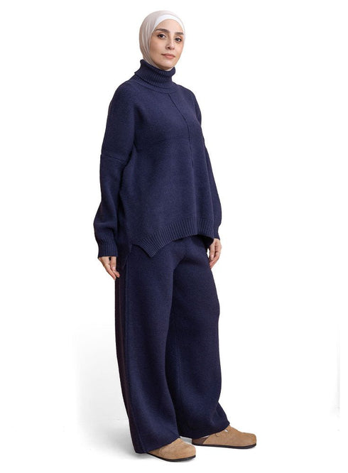 Medieval Blue Knit Suit - Khotwh