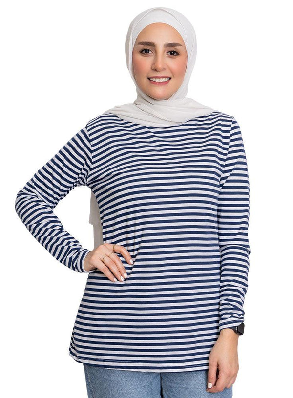 Medieval Blue Lines Long Sleeve - Khotwh