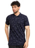 Medieval Blue Printed Polo Design 5 - Khotwh