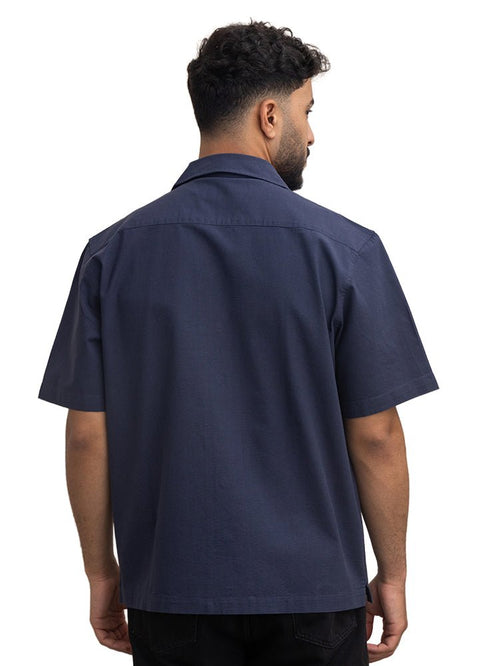Medieval Blue Tennis Collar Linen Shirt - Khotwh