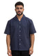 Medieval Blue Tennis Collar Linen Shirt - Khotwh