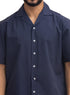 Medieval Blue Tennis Collar Linen Shirt - Khotwh