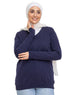 Medieval Blue V - Neck Knit Pullover - Khotwh