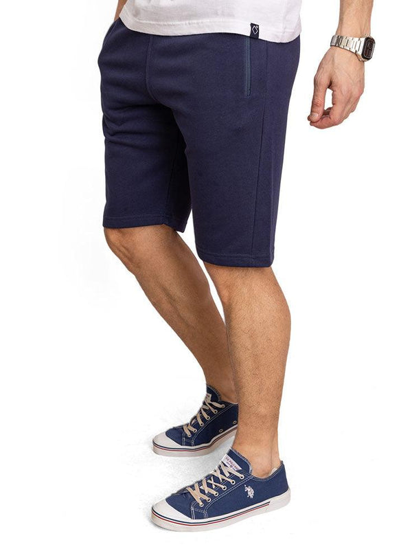 Medieval Blue Zipper Melton Short - Khotwh