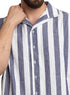 Medival Blue - Design 6 Striped Tennis Collar Shirt - Khotwh