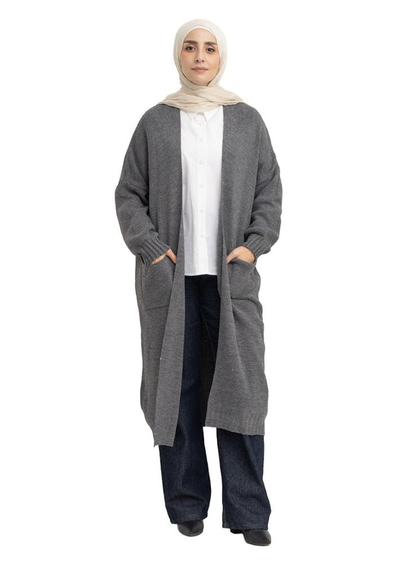 Micro Chip Knit-Long Cardigan - Khotwh