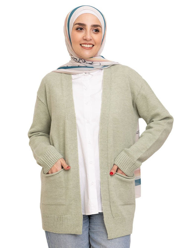 Mint Basic Pocket Cardigan - Khotwh