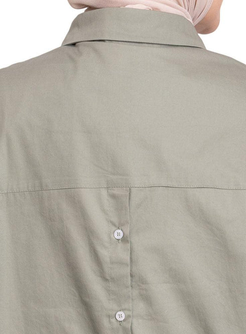 Mint Button - Back Shirt - Khotwh