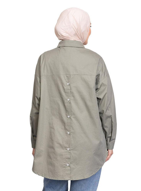 Mint Button - Back Shirt - Khotwh