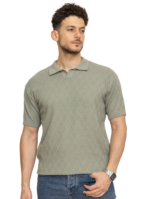 Mint Design 25 - F - Polo Neck T-Shirt - Khotwh