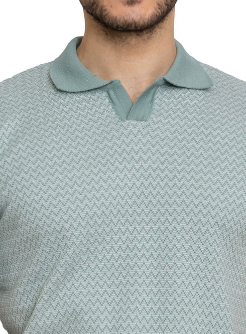 Mint Design 3 - F - Polo Neck T-Shirt - Khotwh