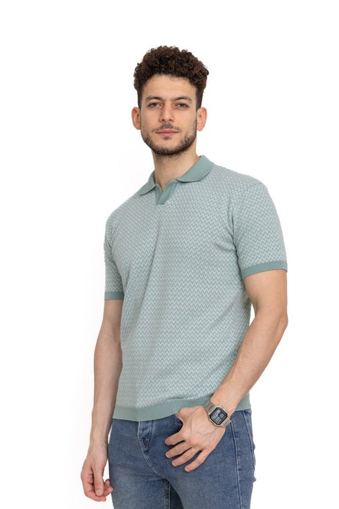 Mint Design 3 - F - Polo Neck T-Shirt - Khotwh