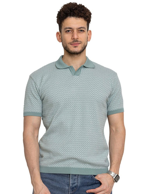 Mint Design 3 - F - Polo Neck T-Shirt - Khotwh