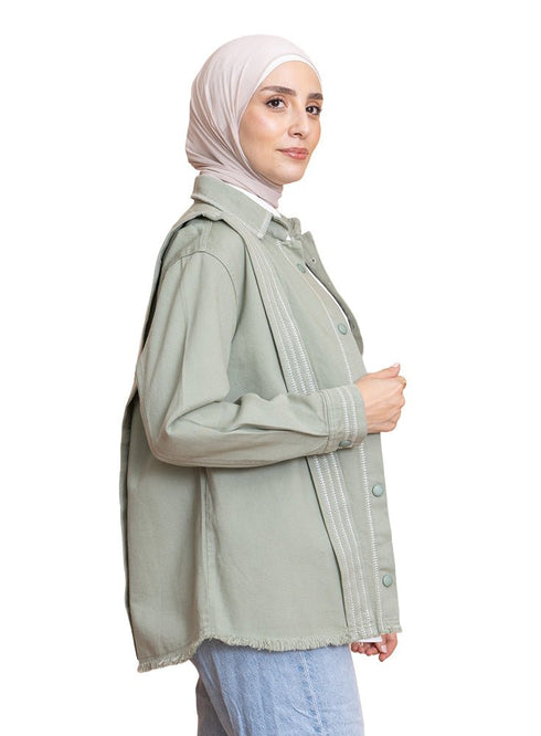 Mint Gabardine Jacket 1 - Khotwh