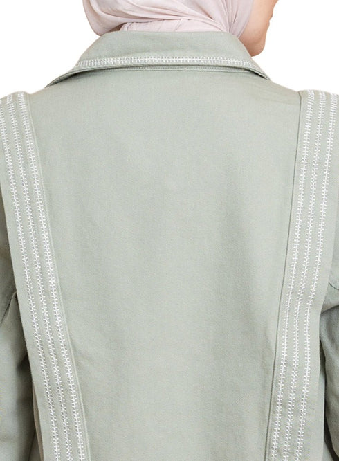 Mint Gabardine Jacket 1 - Khotwh