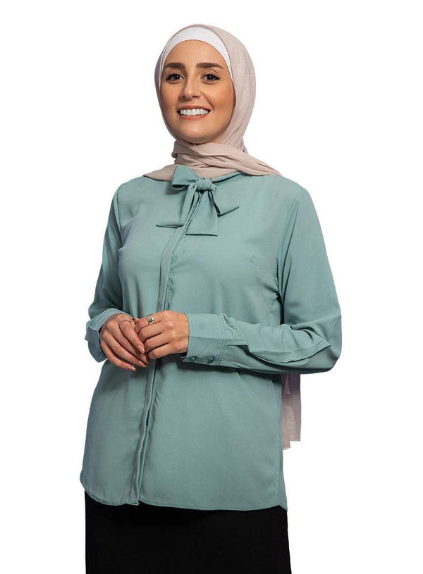 Mint green Classic Tape Blouse - Khotwh