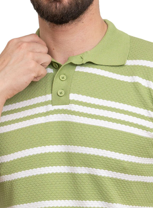 Mint Green Design 1167Knit Polo Neck S - T-Shirt - Khotwh