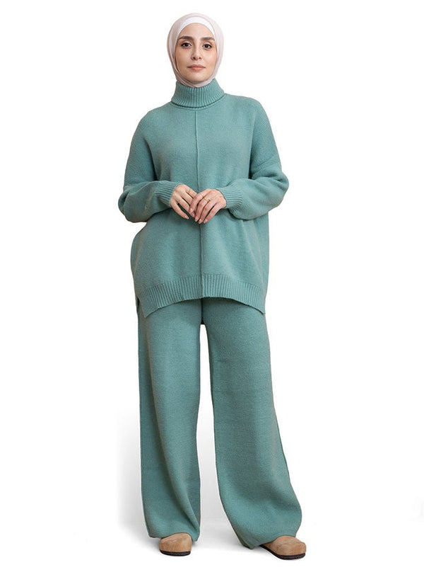 Mint Green Knit Suit - Khotwh
