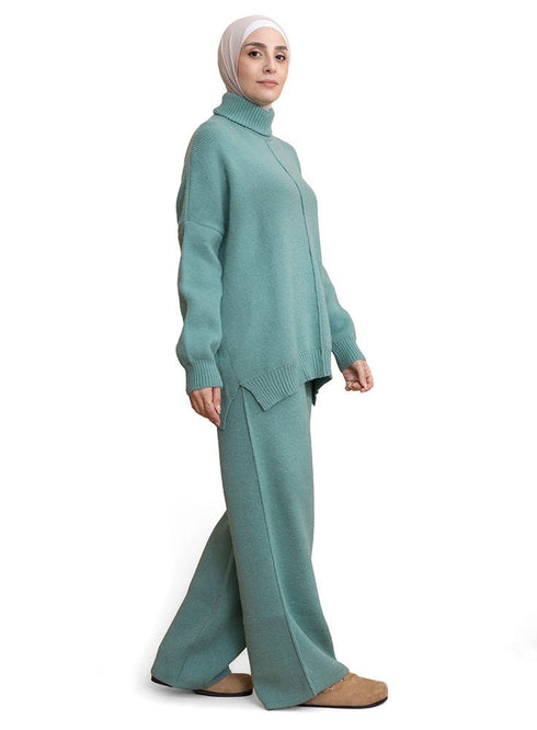 Mint Green Knit Suit - Khotwh