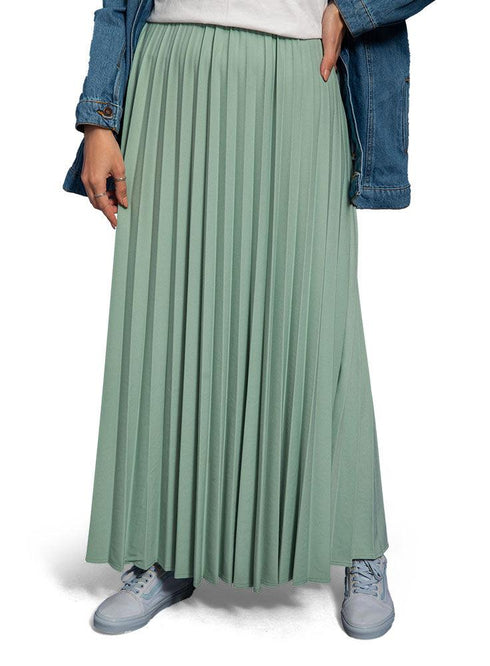 Mint green Pleated Skirt - Khotwh