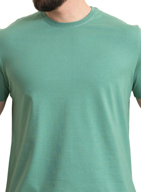 Mint Green Relaxed Round T-Shirt - Khotwh