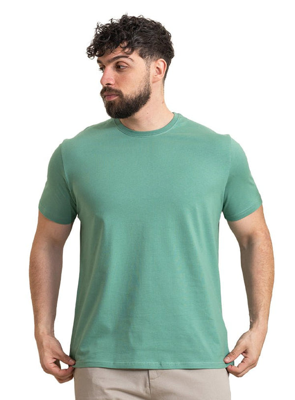 Mint Green Relaxed Round T-Shirt - Khotwh