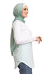 Mint Half Striped Long - Sleeve - Khotwh