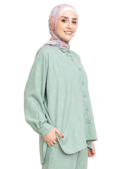 Mint Linen Suit - Khotwh