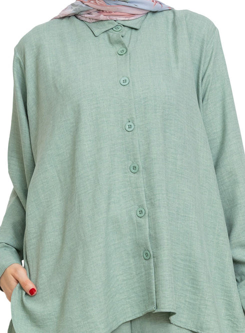 Mint Linen Suit - Khotwh