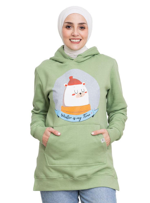 Mint Printed - HoodieV Design 61 - Khotwh