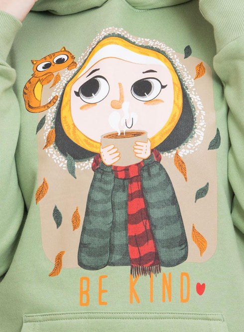 Mint Printed - HoodieV Design 66 - Khotwh