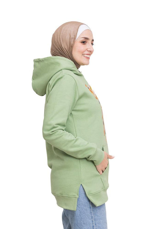 Mint Printed - HoodieV Design 66 - Khotwh