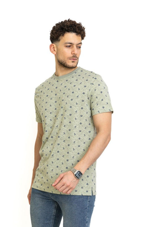 Mint Printed Round T-Shirt Design 1 - Khotwh