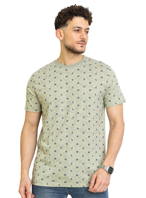 Mint Printed Round T-Shirt Design 1 - Khotwh
