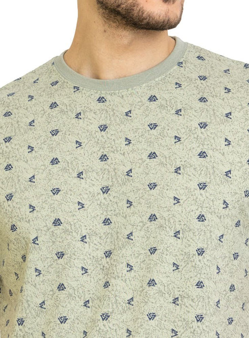 Mint Printed Round T-Shirt Design 1 - Khotwh