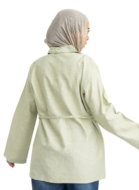 Mint RD- Jacquard Embroidered Shirt - Khotwh