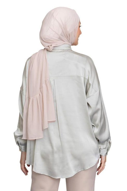 Mint Satin Blouse - Khotwh