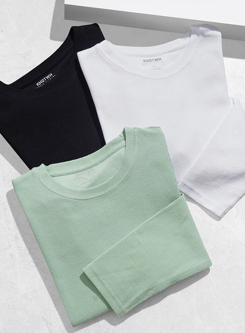 Mint Squares Long Sleeve (M) - Khotwh