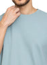 Mint Squares Over Size Round T-Shirt - Khotwh