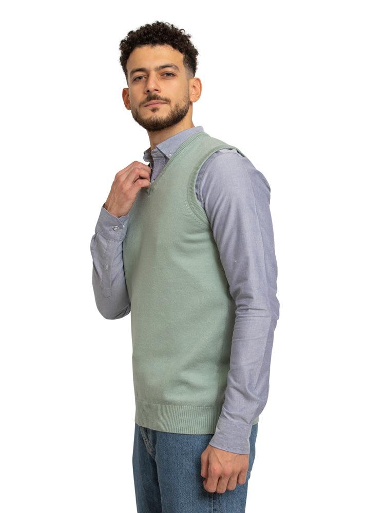 Men'S Vests | Mint V Neck Vest – Khotwh