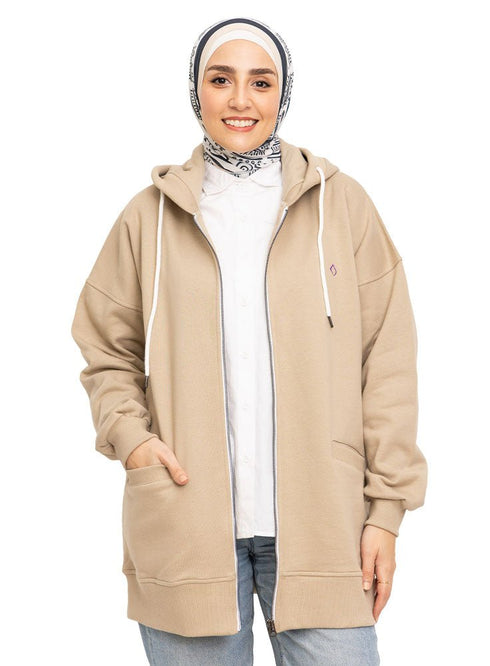 Mocha Over Size Sw - Zipper - Khotwh