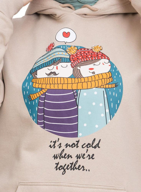 Mocha Printed - HoodieV Design 65 - Khotwh