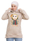 Mocha Printed - HoodieV Design 66 - Khotwh