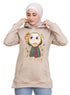 Mocha Printed - HoodieV Design 66 - Khotwh