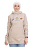 Mocha Printed - HoodieV Design 69 - Khotwh