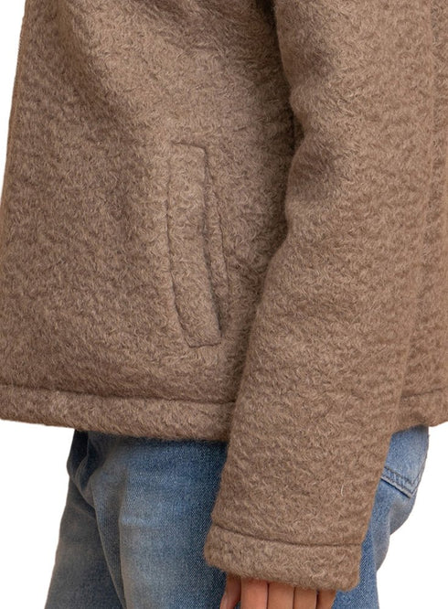 Mocha RD - Faux Fur High Neck Sweater - Khotwh